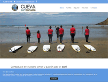 Tablet Screenshot of cuevasurfescuela.com